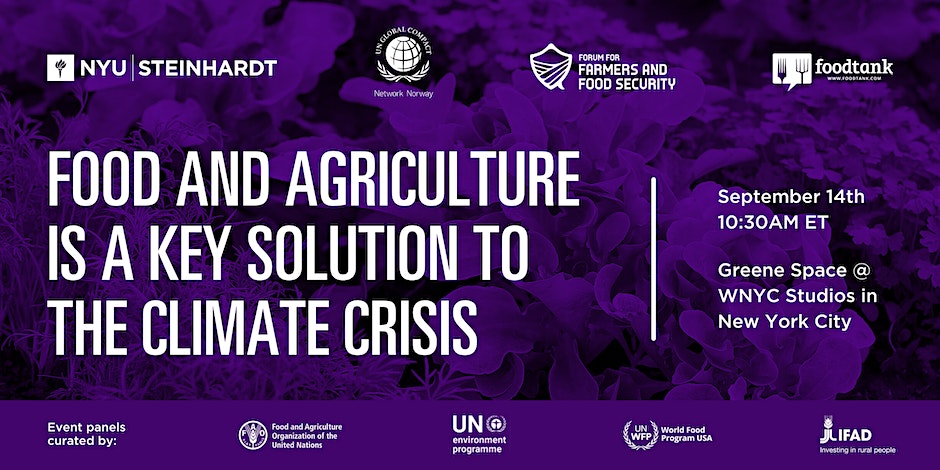 “Food and Agriculture as a Solution to the Climate Crisis”